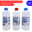 Kit Resina epóxi alta espessura 1,3Kg