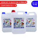 Kit Resina epóxi artesanatos 15Kg ( média espessura )