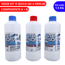 Kit Resina epóxi premium baixa espessura 1,5Kg